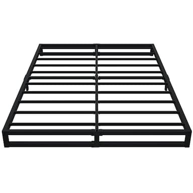 Lutown-Teen 6 Inch Bed Frame Queen Size Heavy Duty Steel Slat Support Metal Platform Queen Bed Frame No Box Spring Needed, Easy Assembly, Black - Image 8
