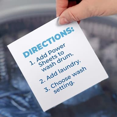 ARM & HAMMER Power Sheets Laundry Detergent, Fragrance Free, Dermatologist Tested Concentrated Laundry Detergent Sheets, 50 Count, up to 100 Small Loads - Image 9