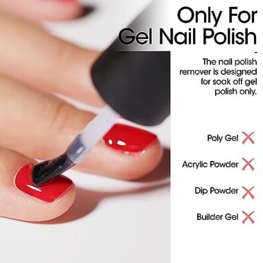 Gellen Gel Nail Polish Remover - 2Pcs Gel Polish Remover for Nails with Cuticle Pusher and Cuticle Oil, Quick & Easy Gel Nail Polish Removal in 2-5 Minutes, No Need Soaking or Wrapping 15ml 0.5fl.oz - Image 5