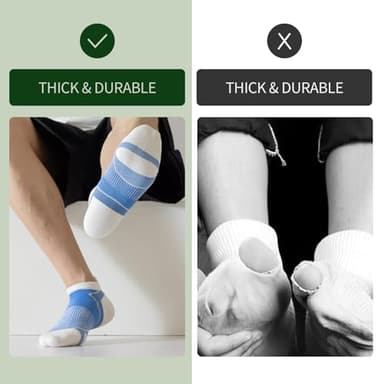 Mottee&Zconia Men's Ankle Socks,Low Cut,Short Cotton Casual Socks Anti-Skid Moisture Wicking Sports Sock - Image 3