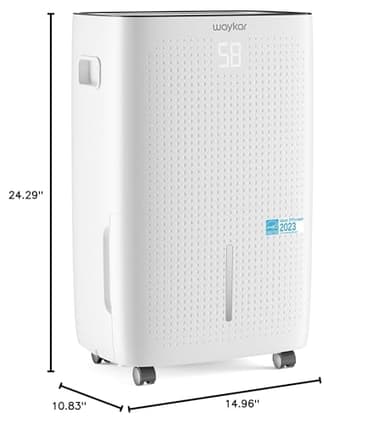 Waykar 150 Pints 7,000 Sq. Ft Energy Star Dehumidifier with Drain Hose for Commercial and Industrial Large Rooms, Home, Basements, Storages, Warehouses and Bedrooms - Image 9