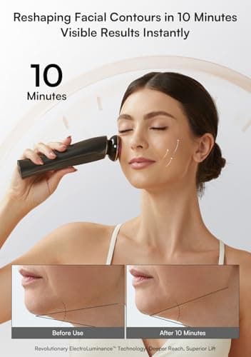 INIA 3-in-1 Red Light Therapy for Face and Neck, Skin Tightening Device True Beauty Glow Facial Massager for Skin Care, Effective Wrinkle Reduction Anti-Aging with Lifting, Tightening, Infusing - Image 4