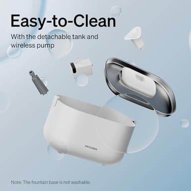 PETLIBRO Cat Water Fountain, App Monitoring Pet Fountains for Cats Indoor with Stainless Steel Tray, 2.5L/84oz Dockstream Automatic Water Dispenser for Drinking, 2.4G Wi-Fi Smart Bowl Inside - Image 4