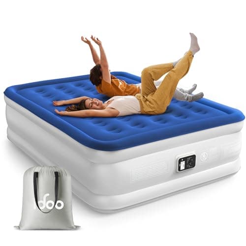 iDOO Air Mattress Queen with Built in Pump, Blow up Mattress, Inflatable Mattress Queen Size for Guests, Home, Camping, 3 Mins Inflation/Deflation, Upgraded Colchones Inflables, Comfort Air Bed - Image 1