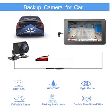 Capapro 7" HD Portable Carplay Wireless Touch Screen Double Din Car Stereo Compatible Apple Carplay and Android Auto with GPS Navigation, Voice Control, Mirror Link, Bluetooth - Image 6