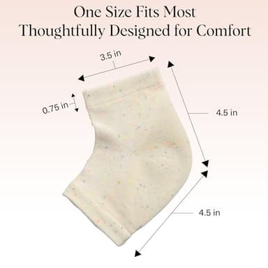 Kitsch Moisturizing Socks for Cracked Heel Treatment – Reusable Spa Socks for Women & Men with Insulated Gel Lining - Overnight Heel Socks for Dry Cracked Feet, Hydrating, Open-Toe Design - 1 Pair - Image 5