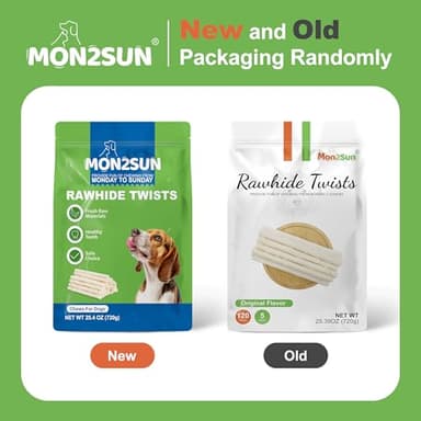 MON2SUN Dog Rawhide Twist Sticks Natural 5 Inch Thin Sticks Rawhide Chews Treats for Puppy and Small Dogs 120 Count - Image 8