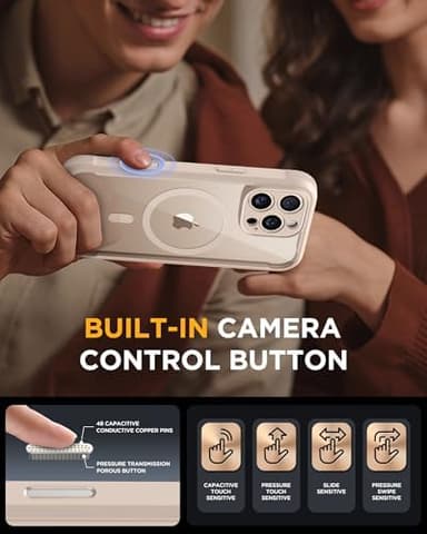 Miracase Magnetic for iPhone 16 Pro Case Full-Body Phone with Built-in Glass Screen Protector, [Compatible with MagSafe] Military Drop Proof 16 Pro Cover Bumper 6.3 inch, Desert - Image 6