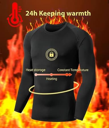 TELALEO 5 Pack Men's Thermal Compression Shirt Long Sleeve Athletic Base Layer Top Winter Cold Gear Workout Running Hunting L - Image 3