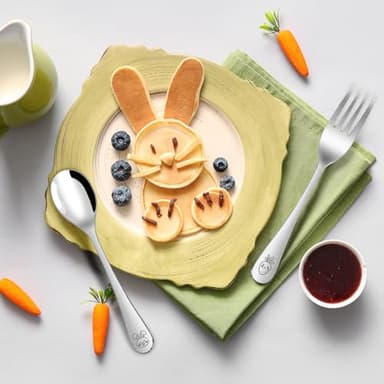 ITITT 12 Pieces Stainless Steel Toddler Utensils Set - Food Grade Kids Silverware Set Children Safe Small Forks and Spoons Mirror Polished Sturdy and Durable Dishwasher Safe - Image 7