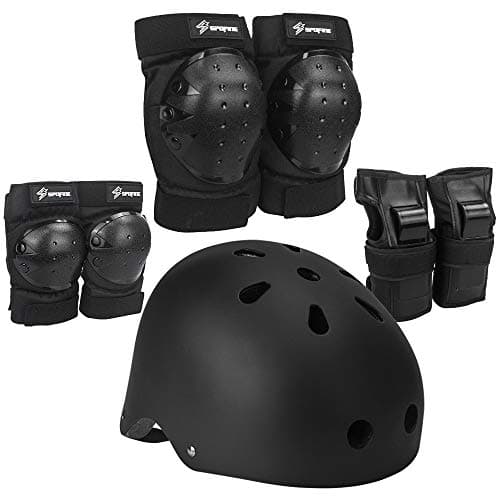 S SPOFINE Kids Bike Helmet, Toddler Helmet for Youth Adult, Knee Pad Elbow Pad Wrist Guard Protective Gear Set for Skateboard, Bike, Skating, Cycling - Image 1