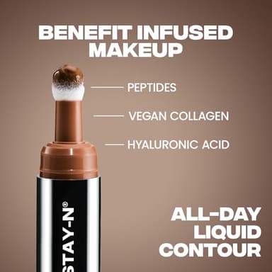 Sacheu Liquid Contour STAY-N Long Wear Cream Contour Makeup — Long Lasting, Blendable, & Lightweight Formula — Vegan & Cruelty-free, Giving Iconic - Image 4