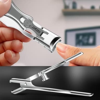 No Splash Design Nail Clippers for Thick Nails,Men,Seniors,Elder,Wide Jaw Opening Nail Cutter,SZQHT–Your Ultimate Grooming Solution for Thick Toenails Toenail Clippers and Stainless Steel Nail Files - Image 6
