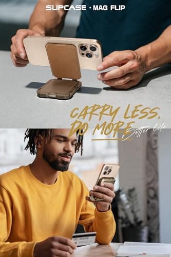 SUPCASE for MagSafe Wallet with Stand, Magnetic Genuine Leather Wallet for Men, [Hold 5 Cards] [Adjustable Stand] [RFID Blocking] Phone Card Holder Tripod for iPhone 17/16/15/14/13/12 Series, Brown - Image 8