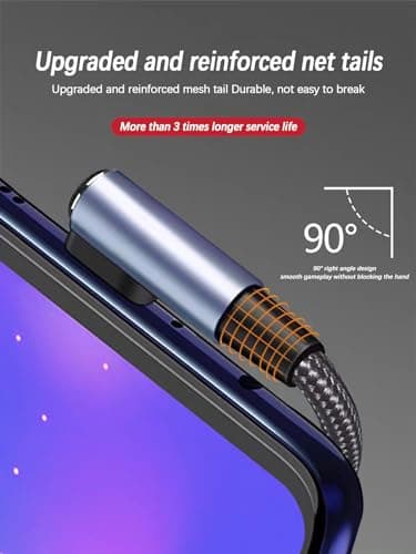 10FT 60W USB C to USB C Right Angle Fast Charging Cable,Long Cord Nylon Braided, Type C Charger Cord for,Apple-iphone 15,Sam-sung GalaxyS24 S23 S22 A15,iPad Pro/Air,Pixel 5/4 XL,One-Plus 8T,PS5 (Grey) - Image 7
