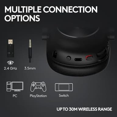 Logitech G PRO X 2 Lightspeed Wireless Gaming Headset: Detachable Boom Mic, 50mm Graphene Drivers, DTS:X Headphone 2.0—7.1 Surround, Bluetooth/USB/3.5mm Aux, for PC, PS5, PS4 - White (Renewed) - Image 6