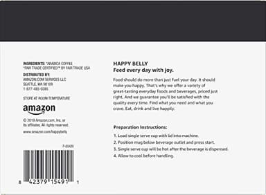 Amazon Brand - Happy Belly Medium Roast Coffee Pods, Colombian, Compatible with Keurig 2.0 K-Cup Brewers, 100 Count - Image 2
