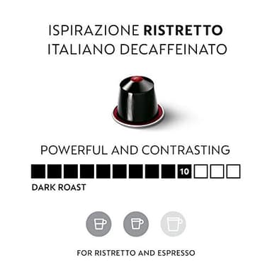 Nespresso Capsules Original Line, Ristretto Decaffeinato, Dark Roast Coffee, 50 Count Coffee Pods - Image 2