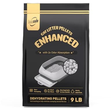 Enhanced Cat Litter Pellets 9 lbs, Long-Lasting Odor Control, Generic Litter Pellets Refills Exclusively for Dual-Layer Litter Box Systems, Zeolite, Non-climping, Not Low-Tracking - Image 1