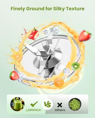 Lampick Blender for Smoothie, 900W Personal Blender for Shakes and Smoothies with 2 * 22oz BPA Free Portable Cups, Small Juicer for Protein Shake, Baby Food, Frozen Drink - Image 3