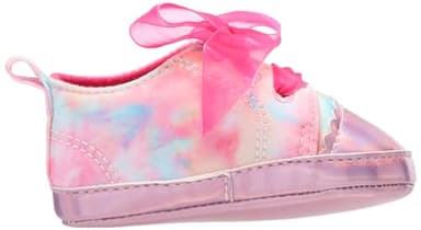Josmo Baby Girls Sneakers Crib Shoes Infant Booties (0-12 Months), Pink Tie Dye, 4 - Image 6