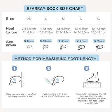 Bearbay Baby Non Slip Ankle Socks with Grippers (9 Pair) for 0 months-7 years old Walking Socks for Infant Toddler Kids Boys Girls - Image 5