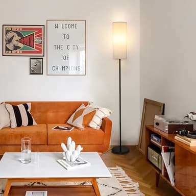 Coucrek Floor Lamp for Living Room, 3 Color Temperature Modern Standing Lamps, Minimalist Floor Lights for Bedroom, Office, Reading, White - Image 4