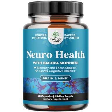 Nootropic Brain Supplement for Memory and Focus Support - Vitamins for Mental Support & Clarity with Bacopa Monnieri, VIT A, B6, Riboflavin, Niacin, Thiamin & Folate - Cognitive Complex - 90 Ct - Image 1