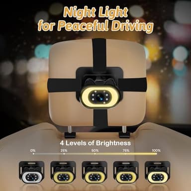 Wkzay Baby Car Camera for Backseat – HD 1080P, 150° Wide Angle, Night Vision, Easy Installation, Adjustable LED Light, 4.3” LCD Display, Anti-Glare - Image 7
