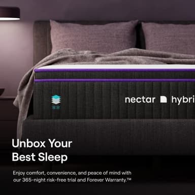 Nectar Premier Hybrid Queen Mattress 13 Inch - Medium Firm Memory Foam - Steel Springs - Heat Wicking Cooling Technology - 365-Night Trial - Forever Warranty - Image 6