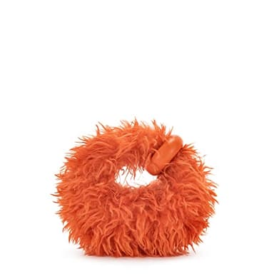 JW PEI Women's Abacus Top Handle Bag - Faux Fur Orange - Mini - Image 3