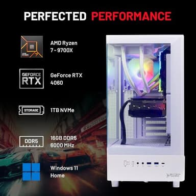 Skytech Azure Gaming PC Desktop, Ryzen 7 9700X 3.8 GHz (5.5GHz Turbo Boost), NVIDIA RTX 4060 8GB GDDR6, 1TB SSD, 16GB DDR5 RAM 6000, 650W Gold PSU, 360mm ARGB AIO, Wi-Fi, Win 11 Home - Image 6