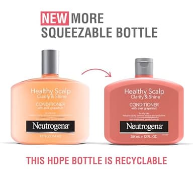 Neutrogena Exfoliating Healthy Scalp Clarify & Shine Conditioner for Oily Hair and Scalp, Anti-Residue Conditioner with Pink Grapefruit, Paraben & Phthalate-Free, Color-Safe, 12oz - Image 2