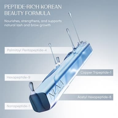 NUNA Eyelash Growth Support Serum 6ml – Eye Lash and Eyebrow Enhancing Serum for Women & Men with Biotin - Korean Multi Peptide & Natural Extracts – Promotes Fuller and Longer Lashes - 6 Month Supply - Image 4