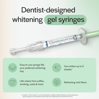 Opalescence 15% Gel Syringes Teeth Whitening Refill Kit - Low Sensivity (4 Syringes) - Cool Mint - Carbamide Peroxide - Made in The USA by Ultradent Tooth Whitening 5195-2 - Image 4