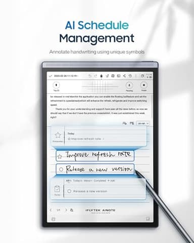 iFLYTEK AINOTE Air 2 Bundle – 8.2" E Ink AI Note-taking Tablet with Stylus, 4096 Pressure Levels, Digital Notebook with Voice-to-Text Transcription, Multi-languages Support, Ideal for Meetings & Study - Image 4