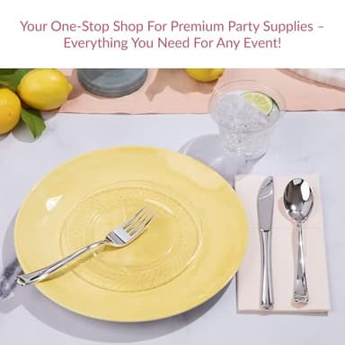 Prestee 100-Pack 9oz Gold Rimmed Plastic Cups Disposable Wine Glasses for Charcuterie, Weddings, Parties, and Events - Elegant Cocktail and Drinking Cups for Champagne, Martini, and Mocktails - Image 7