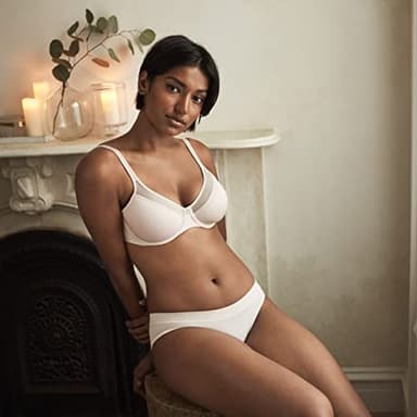 Bali Women's One Smooth U Ultra Light Illusion Neckline Underwire Bra, White,36C - Image 3