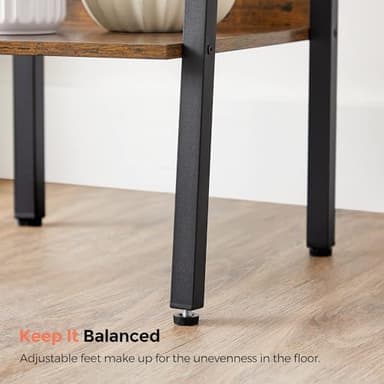 VASAGLE Bookshelf, 5-Tier Narrow Book Shelf, 11.8 x 13.3 x 66.9 Inches, Ladder Shelf for Home Office, Living Room, Bedroom, Kitchen, Rustic Brown and Ink Black ULLS109B01 - Image 7