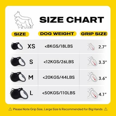 Fida Retractable Dog Leash, 16 ft Dog Walking Leash for Small Dogs up to 26 lbs, 360° Tangle Free, Black - Image 7