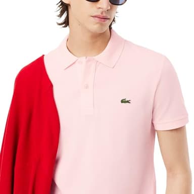 Lacoste Men's Slim Fit L.12.12 Piqué Polo Shirt, Light Pink, Medium - Image 2