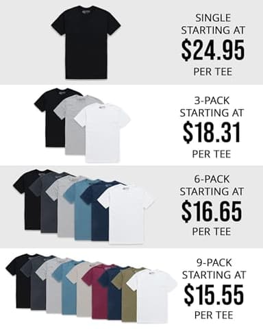 INTO THE AM Men's Fitted Crewneck Essential Blank Tees 3-Pack - Tshirts Multipack Casual Fitted Gym Fresh Classic Plain Fashion Short Sleeve Undershirts (Black/Olive/White, X-Large) - Image 5