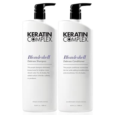 Keratin Complex - Blondeshell Debrass Shampoo & Conditioner Duo - 33.8 fl oz Each - Image 1