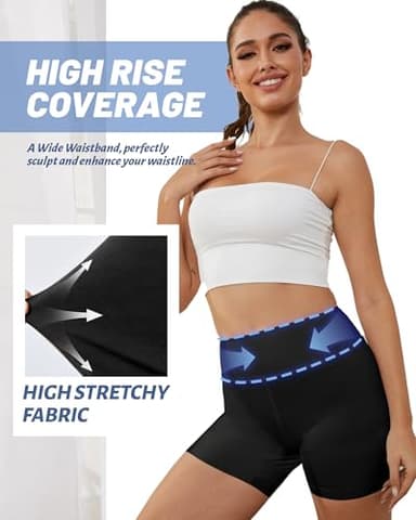 NexiEpoch 2 Pack Biker Shorts for Women - 3"/5"/8" Booty Volleyball High Waisted Black Spandex Shorts for Yoga Dance Workout - Image 5