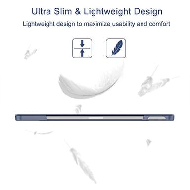 Soke Case for iPad Air 13 Inch (M3/M2) 2025/2024,iPad Pro 12.9 2022 2021(6th 5th Generation) - [Slim Trifold Stand + Auto Wake/Sleep],Protective Hard PC Back Cover (Navy) - Image 8