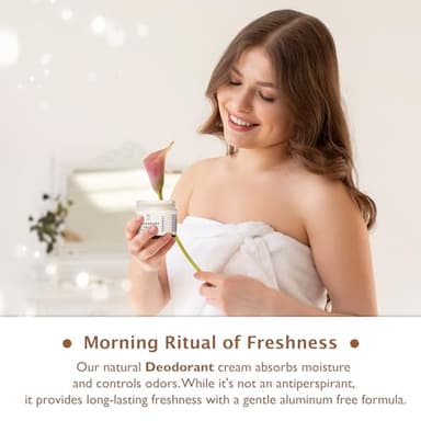 ECO ROOTS Natural Deodorant for Women & Men | Organic Deodorant Cream Non Aluminum | Baking Soda Free Healthy Deoderant for Body & Private Parts | All Vegan Pit Paste Zero Sweat | Coconut Scent - Image 6