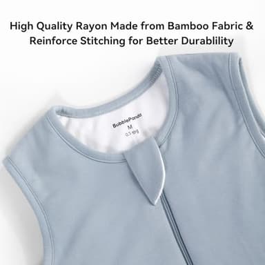 BubblePanda Rayon Made from Bamboo Toddler Sleep Sack with Feet 12-24 Months 0.5 Tog Ultra Soft Toddler Sleeping Sack 1t-2t Baby Sleep Bag Walker Wearable Blanket with Legs 2-Way Zipper Lightweight - Image 6
