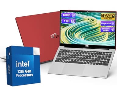 NIMO 15.6 Laptop, Student-Laptop 16GB RAM 1TB SSD 1080P FHD Laptop Intel 12th Gen Processor, Backlit Keyboard Fingerprint WiFi 6 BT5.2 Business-Laptop, 2 Years Warranty Windows 11 Laptop - Image 1