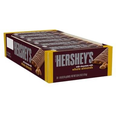 HERSHEY'S Milk Chocolate with Whole Almonds Candy Bars, 1.45 oz (36 Count) - Image 2