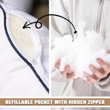 JOJOGOGO 20x20 Outdoor Throw Pillow Inserts Waterproof Set of 4, 20 x 20 Super Plump Decorative Square Pillow Synthetic Down Alternative Throw Pillow Inserts for Couch Patio Furniture and Porch - Image 5